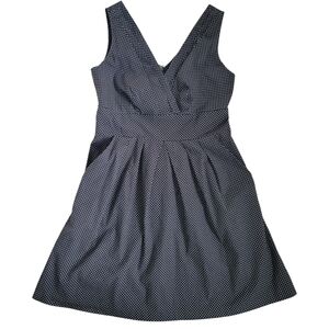 Corey P | Retro Black Polka Dot Fit and Flare Pocket Dress Size 6